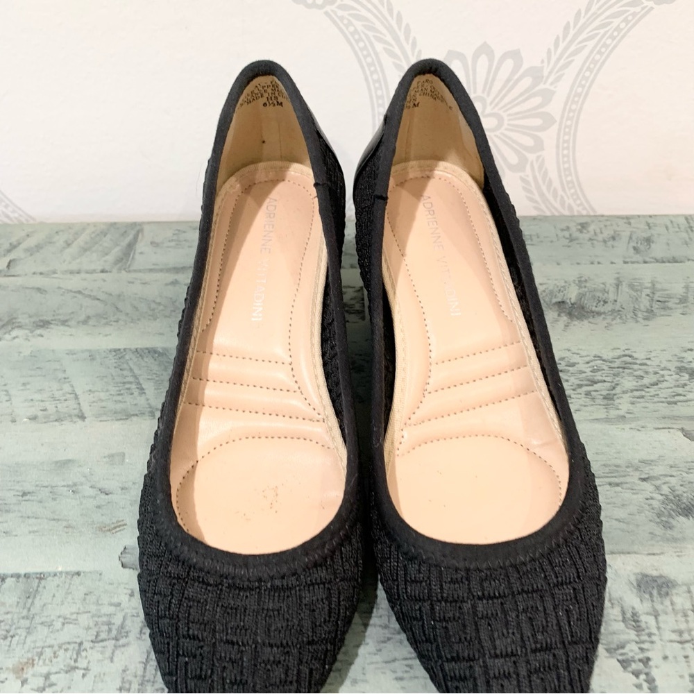 Adrienne Vittadini Faro Shoes Pumps Black Knit 6.5 - Picture 6 of 15
